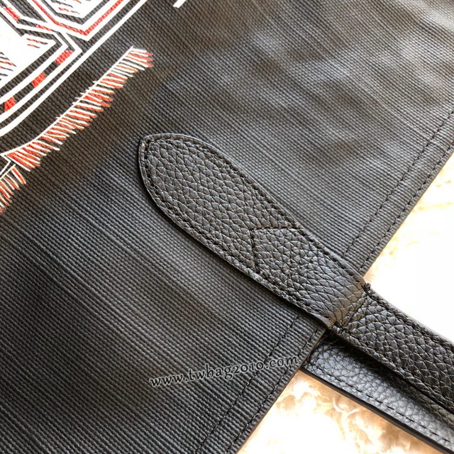 Burberry專門店新款雙面兩用托特包 巴寶莉塗鴉圖案手提購物袋 yxb1358